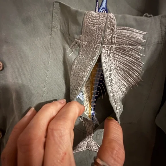 BAMBOO Green Shirt with Embroidered Logo - Picture 3 of 7